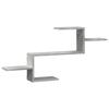 Wall Shelf Concrete Gray 104x15x49 cm Engineered Wood