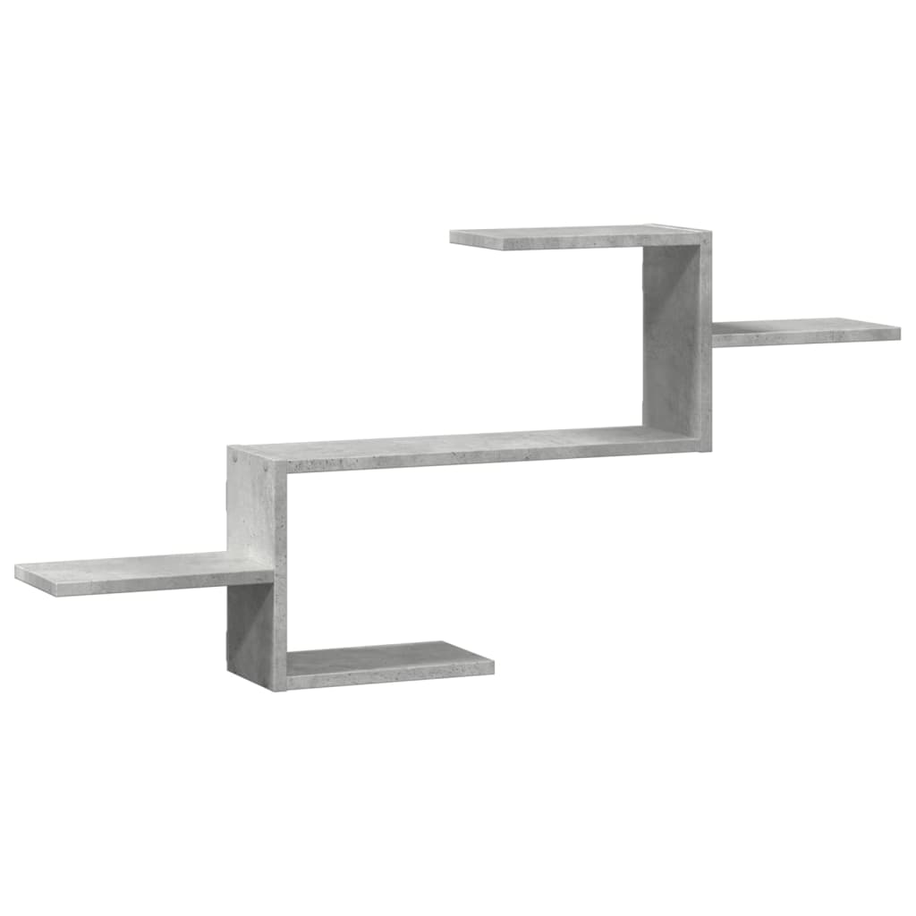 Wall Shelf Concrete Gray 104x15x49 cm Engineered Wood
