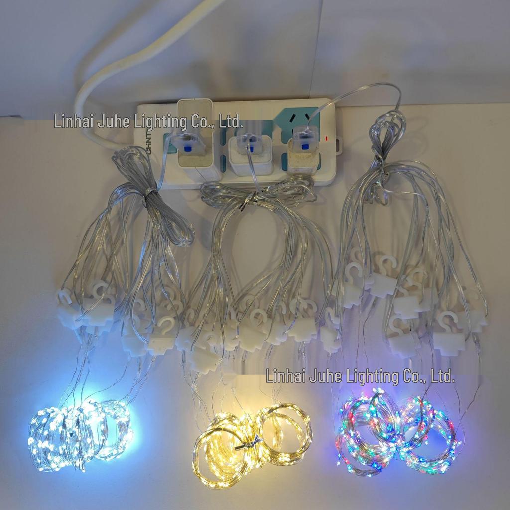 LED Copper Wire Curtain String Lights with USB & Remote, 3x3m, for Christmas, Wedding, Bedroom Decor