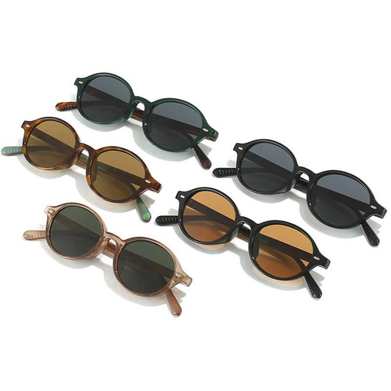 Trendy Small Oval Sunglasses Women Men Rivets Shades Retro Round Steampunk Luxury Sun Glasses uv400 Protection Outdoor Eyewear