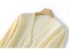 2025 A/W Women's V-Neck Pure Wool Jacquard Knit Cardigan Sweater