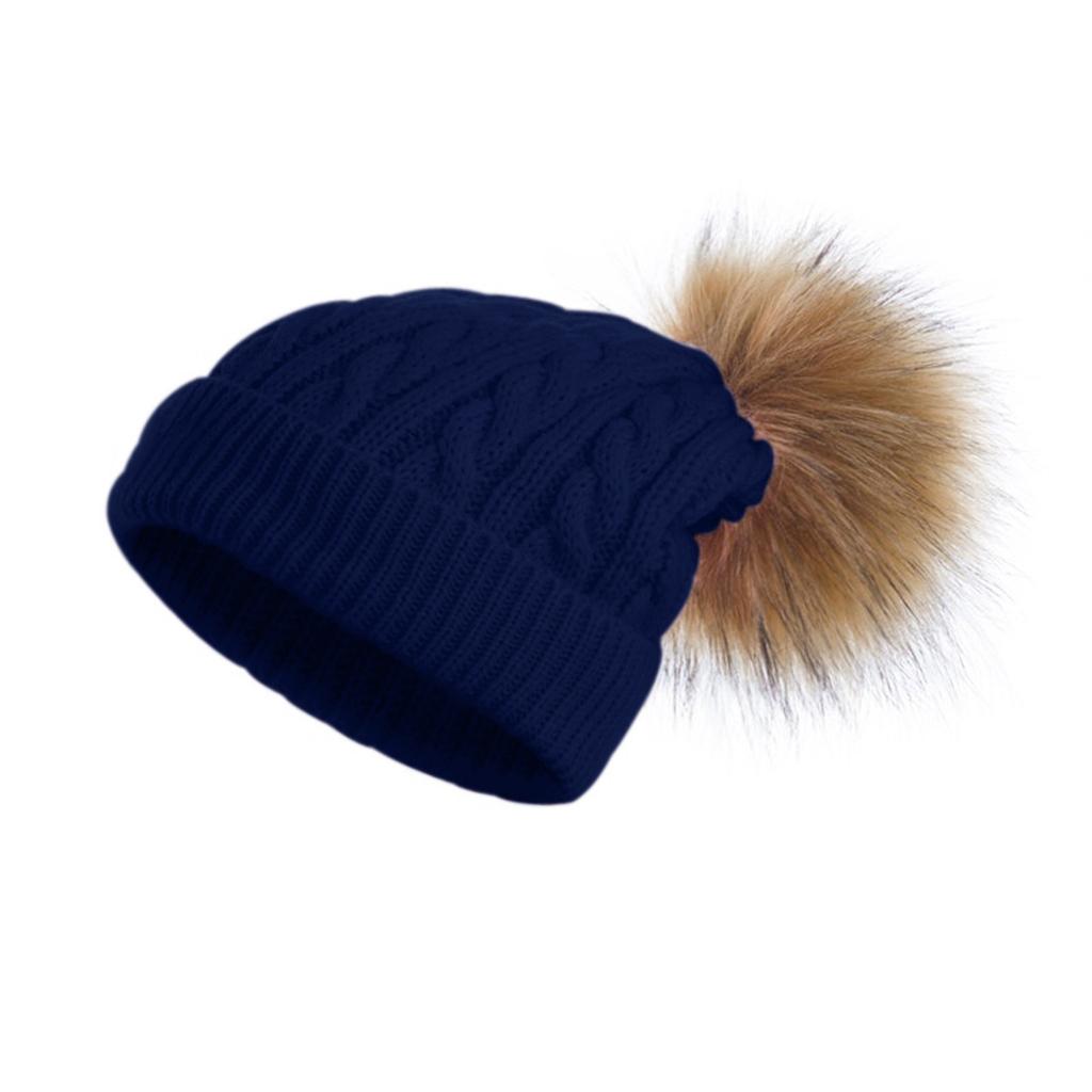 Mode Kinder Farbe Wollmütze Warme Winter Strickmütze Winter Outdoor