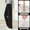 Women's Fleece-Lined High-Waist Wide-Leg Suit Pants