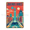 A Vintage Travel Art Of Buenos Aires Argentina Metal Sign Create Cinema Vintage Cinema Designs Tin Sign Poster