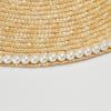Spring and Summer New Pearl Chain Decorative Straw Grass Jazz Hat Women's Fashion Outdoor Beach Sunshade Sun Protection Straw Hat