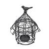 Outdoor Dual-use Wire Birdcage Hanging Basket Candlestick Garden Hanging Basin Decoration Hanging Bird Feeder for Outdoor Gifts