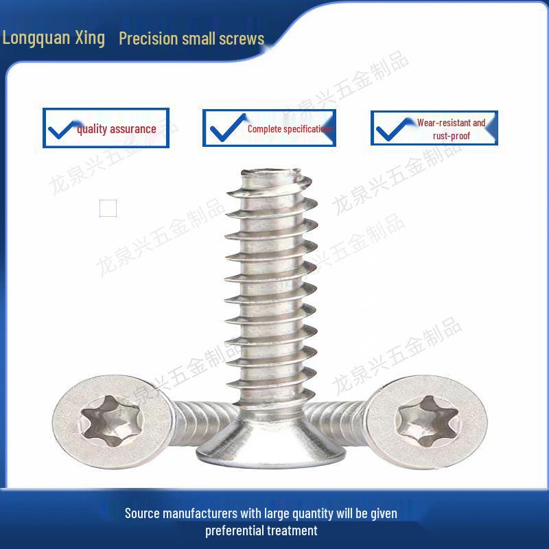 304 Stainless Steel Countersunk Hex Flat Head Self-Tapping Screws KB1.4-M3