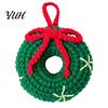 Christmas Tree Pendant Crochet Doughnut Keychain, Handmade Santa Claus/Reindeer/Penguin/Bear/Flower Wreath for Hand Knitted Keychain Bag Keys,
