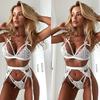 Nové sexy spodní prádlo Dámské spodní prádlo Spací prádlo Krajková podprsenka Kalhotky G-string Podvazkový set
