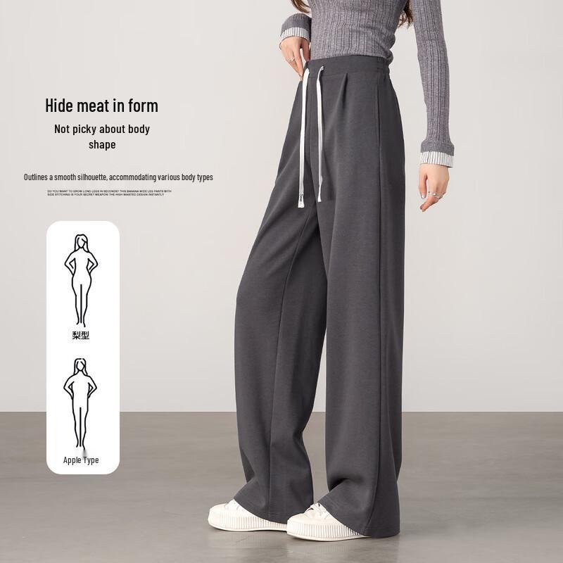 HSTYLE Women's High-Waist Wide-Leg Loose Trousers