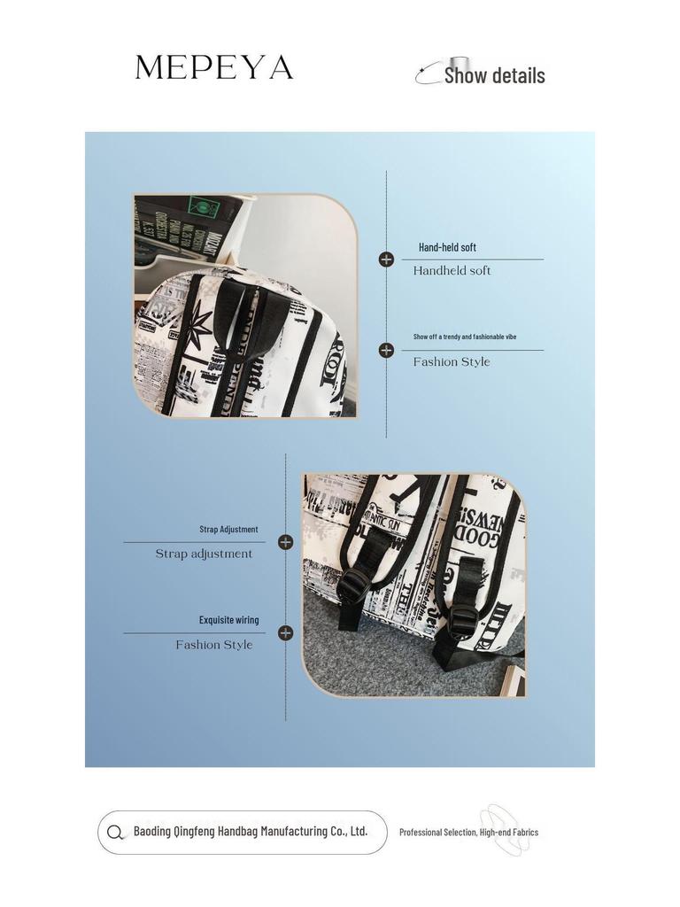 Korean Graffiti Style Backpack for Boys - Large Capacity, Simple Design