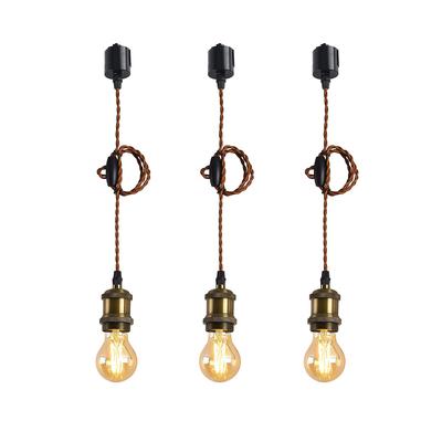 LVWIT Pendant Light, E26 Base, with LED Bulb, Filament Bulb, Bulb Socket, Lighting Fixture for Wired Duct Rail, Ceiling Lighting, Hanging Light,