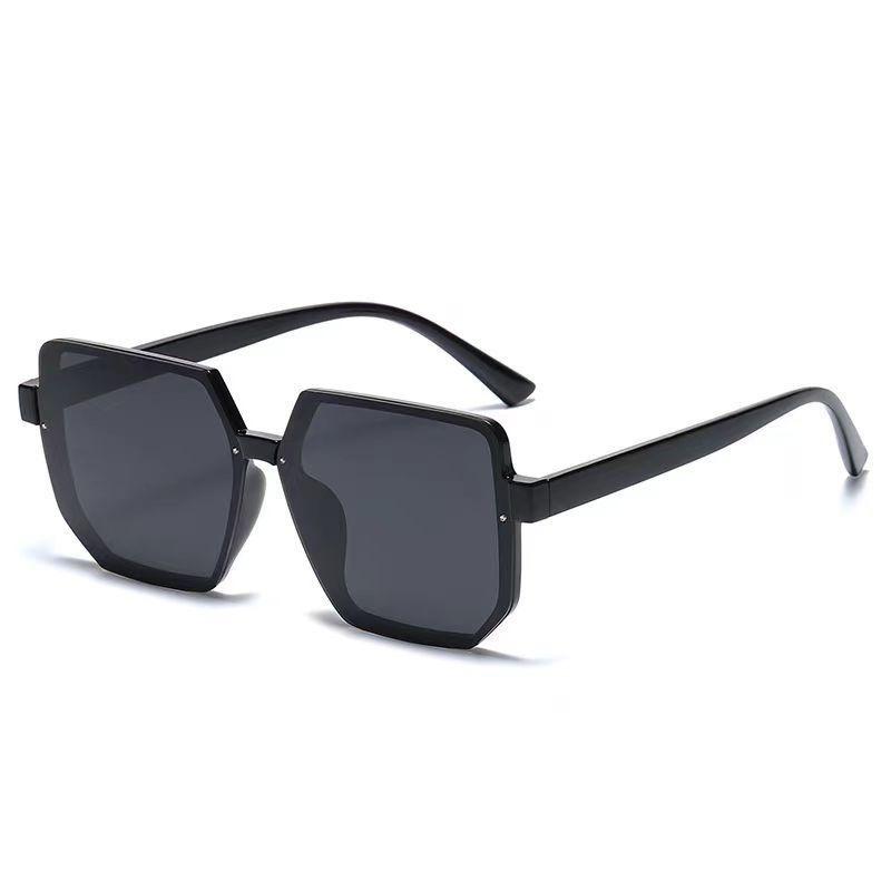 Non-polarized Big Frame Vintage Sunglasses Women Men Square Sun Glasses Retro Eye Glasses Goggle for Male Female Polygon Sunglasses