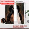 2D Flat Printing,2pcs Mirrored Stallions Creative Chic Curtains Polyester Easy Install Curtains Decorations Inside for