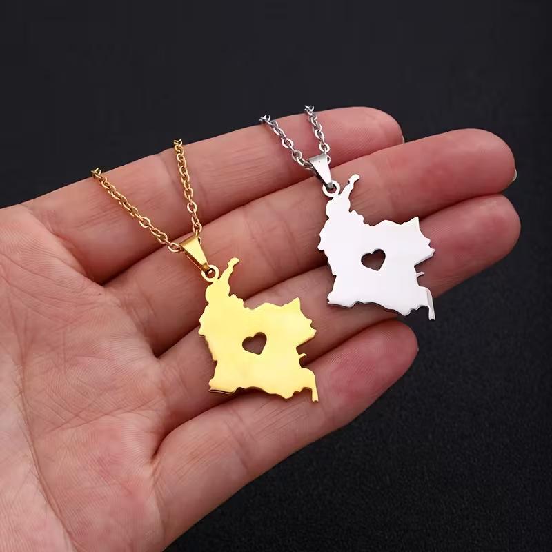 Venezuela Map Pendant Necklace for Men and Women Necklace Sweater Chain Necklace Jewelry