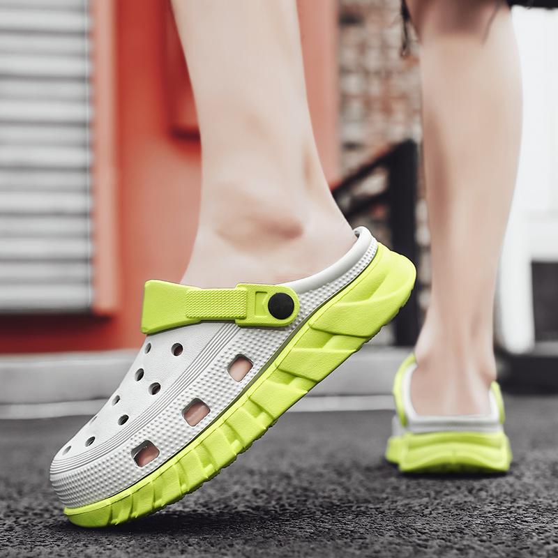 Summer Sandals Men's Blade Sandals Clogs Quick Dry Casual Home Slippers Hole Shoes Garden Shoes Beach Sandals Mules Bathroom Slippers