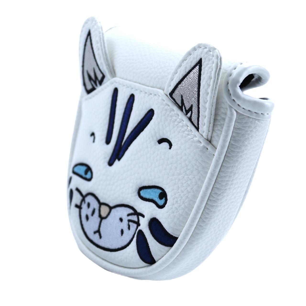 

Double Buckle Cat Golf Putter Headcover with Semicircle Sleeves