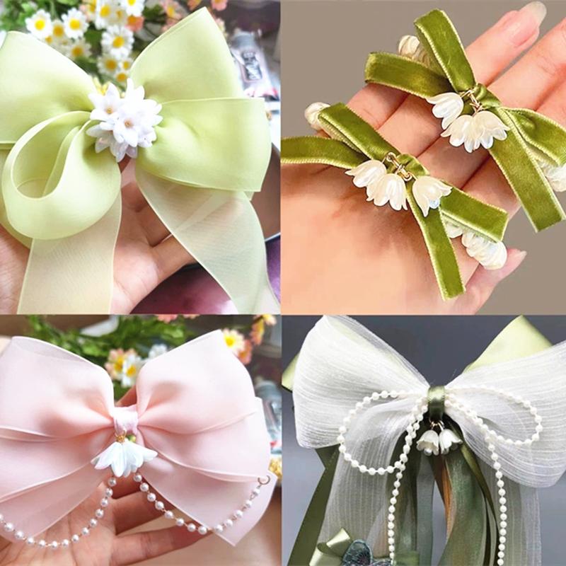 20pcs 13x16mm Gradual Change Acrylic Lilies Beads Caps Jewelry Findings Charms Bracelets Spacer Beads for Jewelry Making