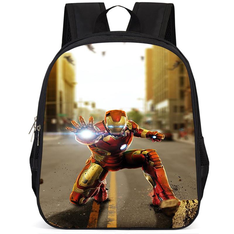 Stylowy plecak dla dzieci Iron Man 15 cali, duża pojemność, lekki, wykonany z tkaniny Oxford