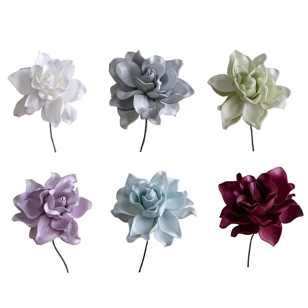 Artificial Gardenia Home Decor Vibrant Flowers Flexible Stems