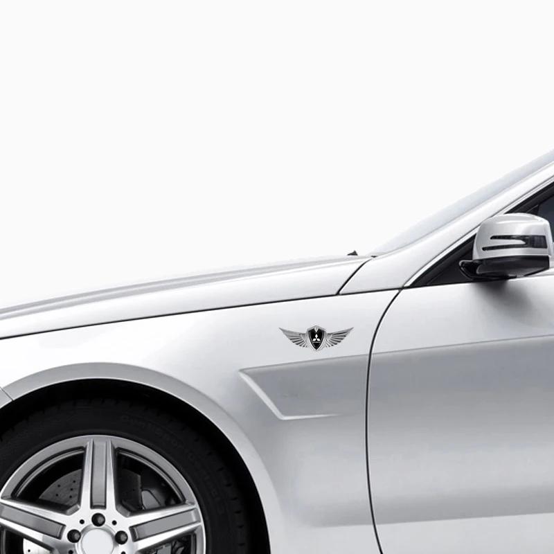 Metall 3D Aufkleber Auto Emblem Styling Flügel Aufkleber für Mitsubishi Outlander Lancer L200 ASX Colt Pajero Eclipse Ralliart Galant EVO