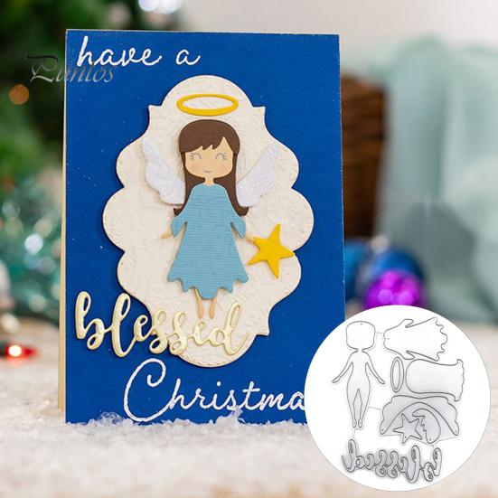 

Cartoon Angel Design DIY Scrapbook Emboss Tool Paper Card Craft Decor Stencil