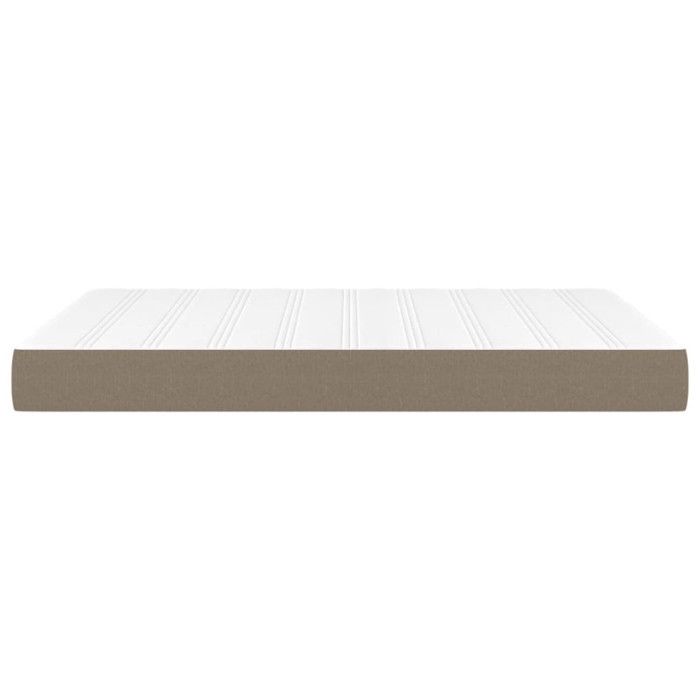 347778 vidaXL Matelas de lit à ressorts ensachés Taupe 140x190x20 cm Tissu