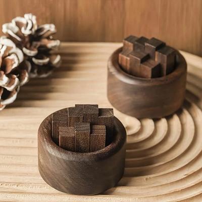 1/2/3Set Wooden Essential Oil Diffuser Aromatherapy Sticks Decor Walnut Wood Fragrance Expander For Home Bathroom Car Ornament