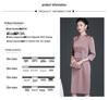 Cheongsam Mi-long Tendance 2025 à Col en V Orné de Strass Grande Taille pour Belle-mère