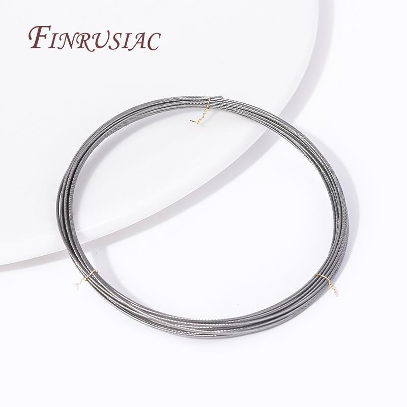 

Gold Plated Resistant Strong Line 0.3/0.4/0.6MM Stainless Steel Tiger Tail Beading Wire for Jewelry Making Finding 0.6MM -2 Meters