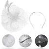 SOIMISS Lightweight Mesh Headpiece with Veil for Women, Tea Party Hair Accessory, Bridal Hair Ornament for Weddings and Special Occasions White