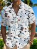 Men's Fashion Short Sleeve Shirt, Printed Short Sleeve Shirt, Trendy New Summer Outfit, Casual Daily Shirt, Vacation Beach Shirt, Ideal Choice for