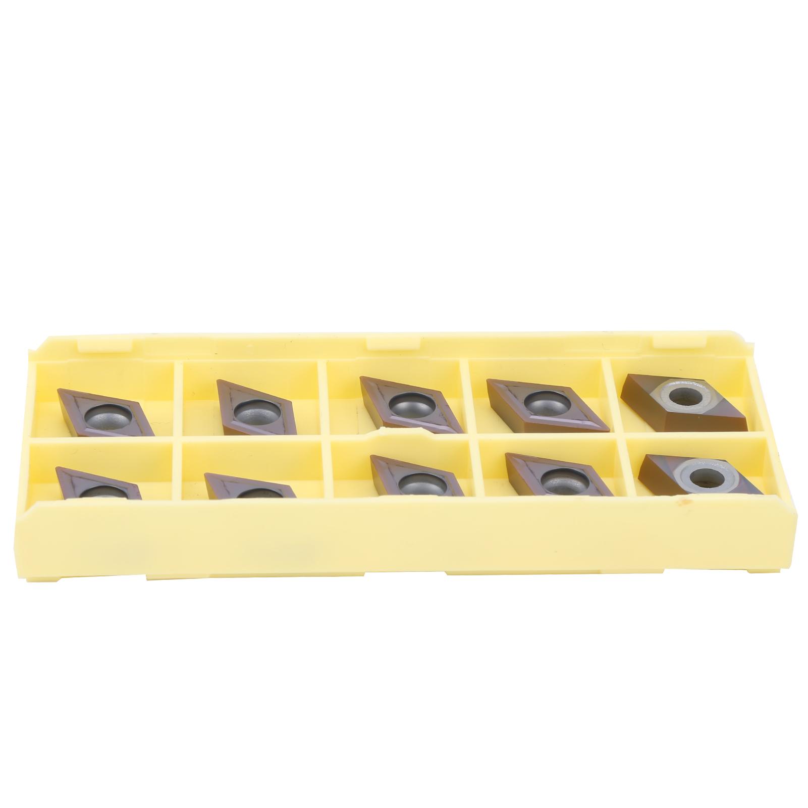 

10Pcs CNC Lathe Carbide Insert Blade for Metal Cutting Tools DCMT11T304 LF6018 2cm
