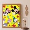Diamond Painting Kit Unframed, Mickey Minnie Donald Daisy Classic Style Home Decor Craft, Perfect Gift Idea