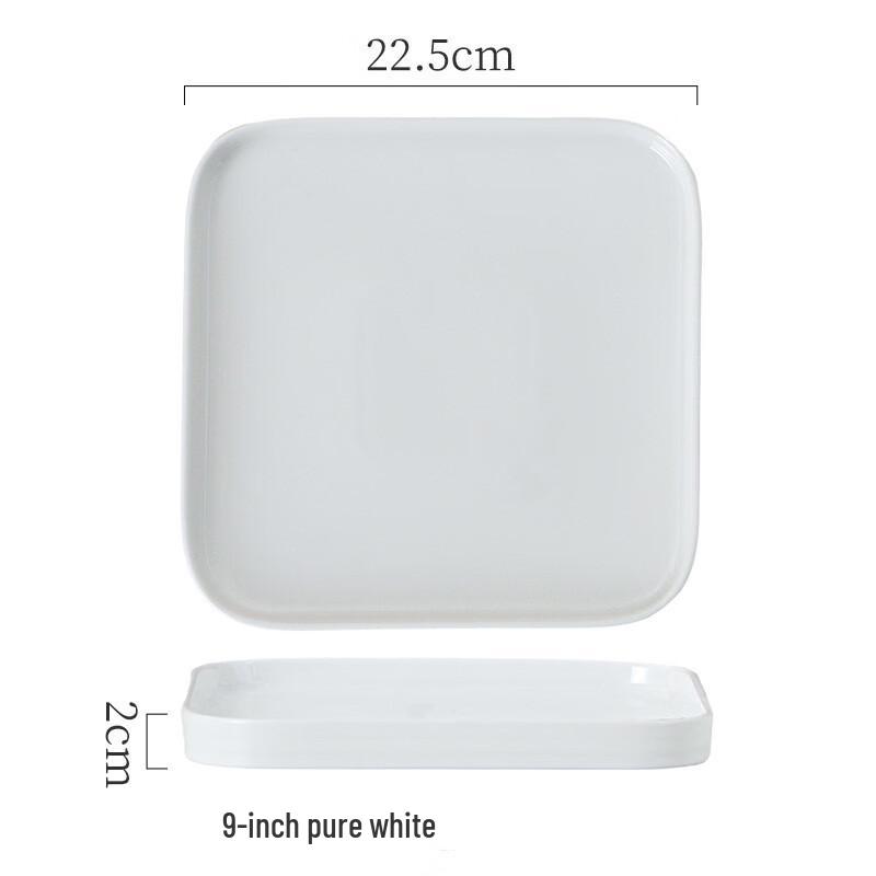 

Nordic Gold-Rim Ceramic Dinner Plate
