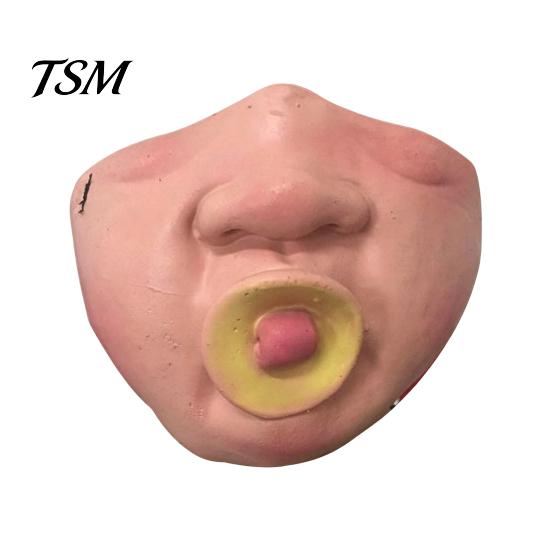 Home Celebration Accessories Latex Halloween Half Face Masque for Adults, Scary Horror Party Comfortable Cushion with Elastic Strap Cosplay, Carnival