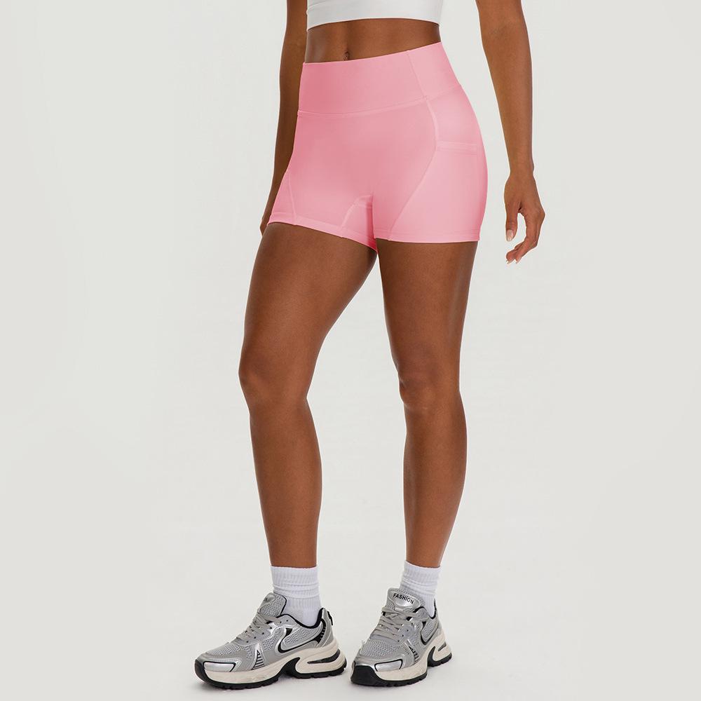 High Waist Butt-Lifting Summer Yoga Shorts with Pockets - Style #62414