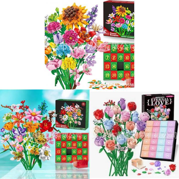 Mazzo di Fiori Conto alla Rovescia di Natale Artigianato in Resina Regalo per Celebrazioni Festività