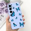 Pour Coque Samsung Galaxy S24 Pare-chocs Étui Samsung S24+ S24 Plus S24 Ultra Téléphone Coques Étui Jelly Fille Fleur Papillon Étui Souple