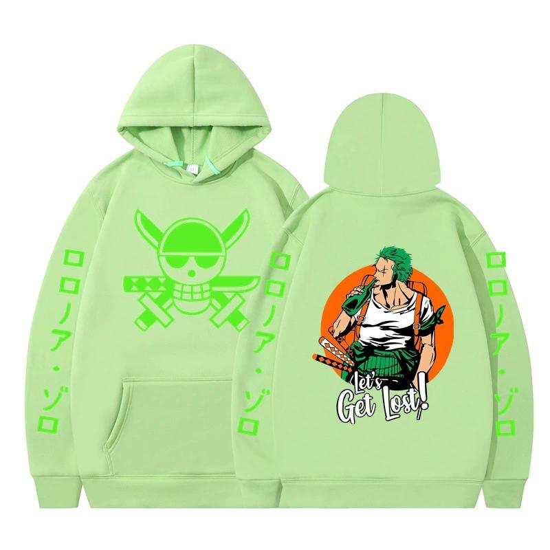 Anime ONE PIECE Men Women Hoodies Autumn Casual Pullover Roronoa Zoro Hoodie Fashion Hip Hop Sweatshirt Clothes