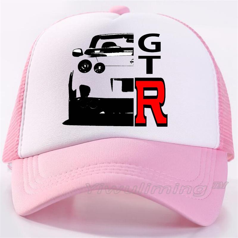 Custom Gtr Logo Print Mesh Trucker Cap Unisex Cap Casual Plain Baseball Cap Adjustable Snapback Hats For Women Men Trucker Cap