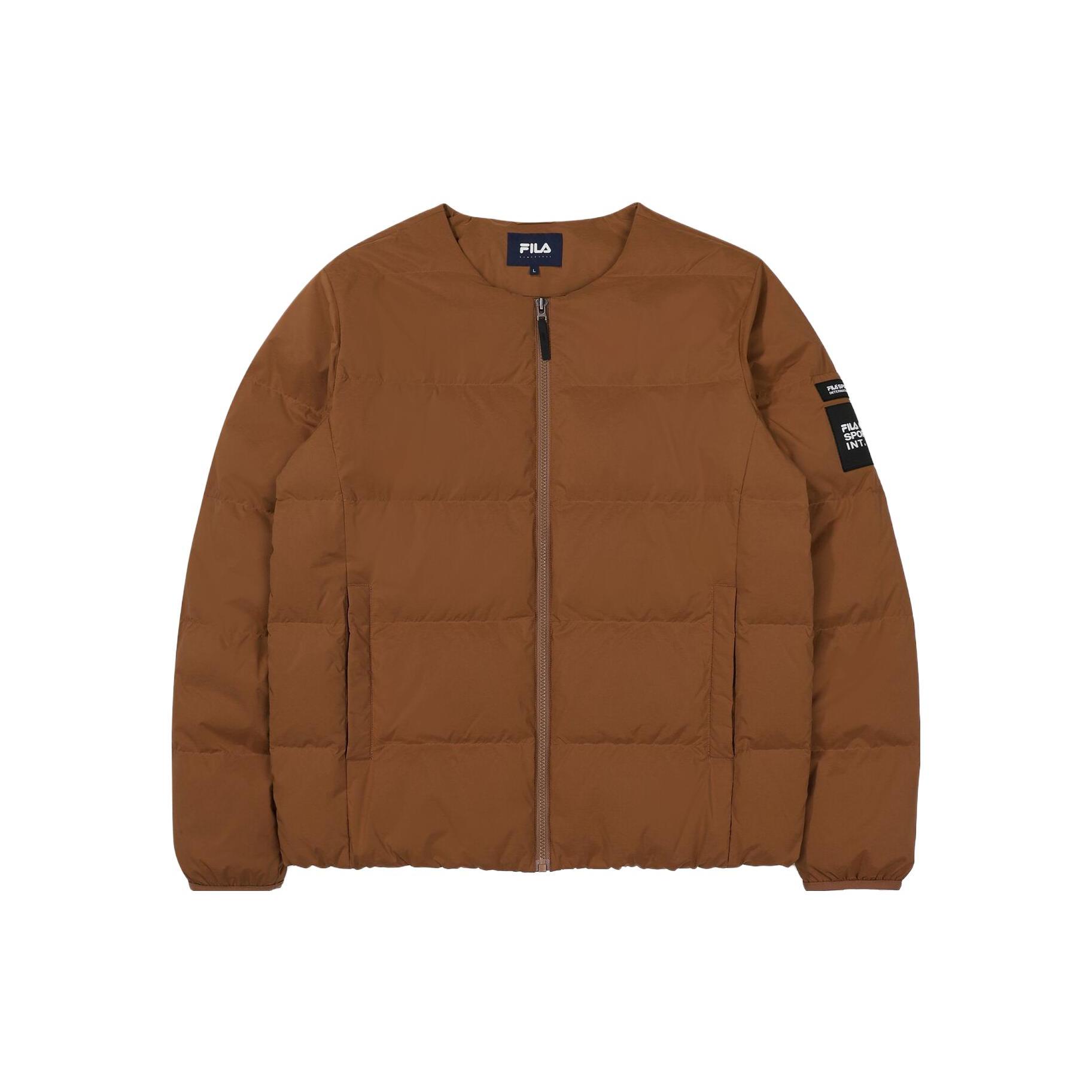 FILA Jackets Unisex Brown Crew Neck Thickened Other FS2DJF4134X-BRN M