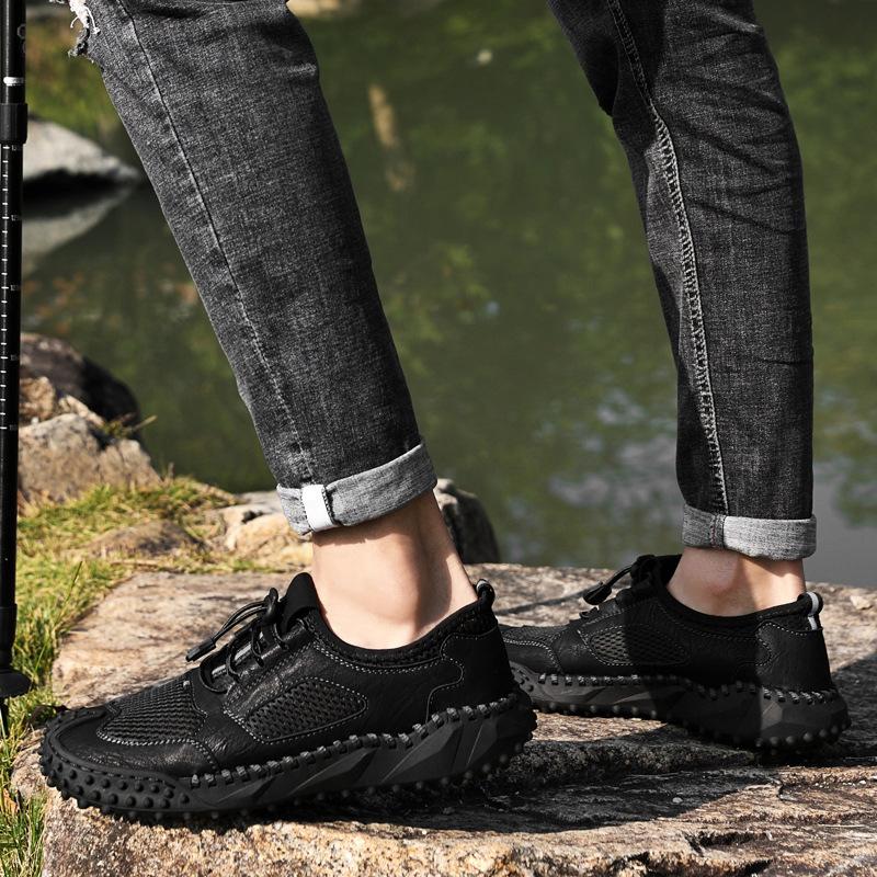 2025 Spring and Summer Men's Shoes Breathable Mesh Hollow Casual Sports Trend Men's Outdoor New Large Size Shoes Men's