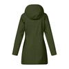 Women Stripe Rain Jacket Outdoor Plus Hooded Raincoat Windproof