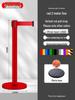 Retractable Queue Barrier Post with Belt