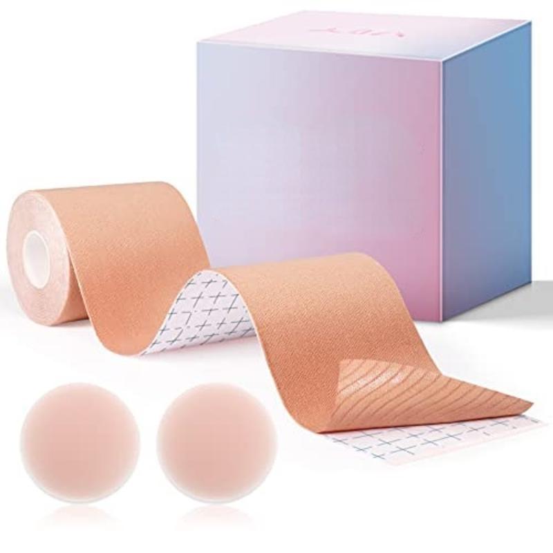 

Лента для подтяжки груди из эластичной ткани Непровисающий Невидимый Дышащий Не оставляющий следов Самоклеящийся подтягивающий пластырь для груди Спортивный бандажный пластырь для мышц 1/set телесный