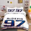 McDavid 97 Blue and Orange Design Print Bedding Set Duvet Cover Pillowcases (1* Duvet Cover 2* Pillowcases Do Not Include Comforter)