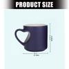 Elegante Tazza in Ceramica con Manico Artistico a Forma di Cuore Tazza Bevanda Termocromica Per Bevande Calde