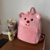 Plyšový batoh do školy s kresleným bobrem – Velká kapacita, japonský a korejský styl pro teenagery