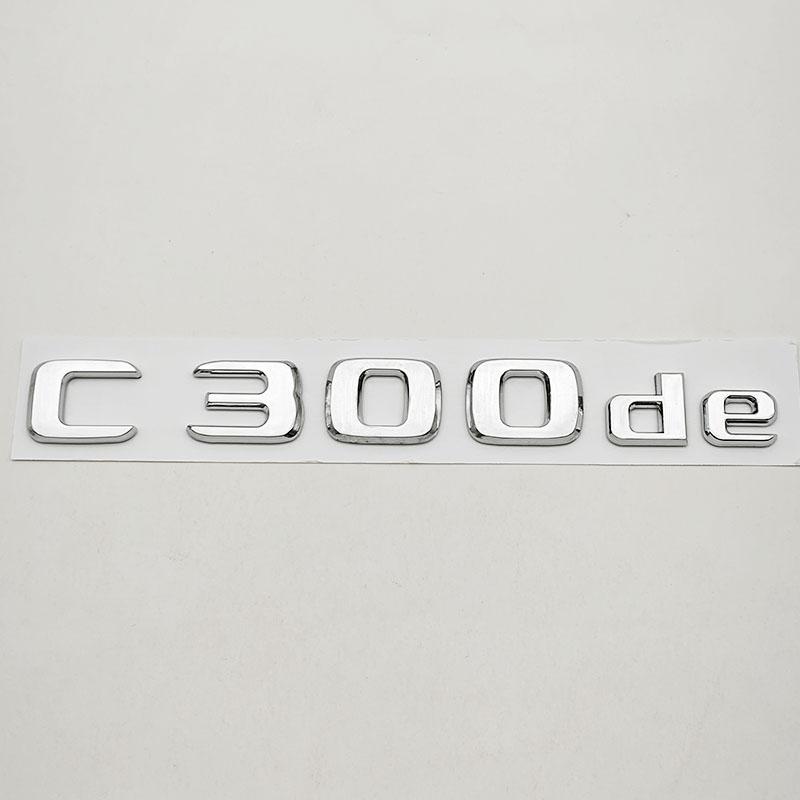 NEW 3D ABS Car Letters Logo C300de Badge Sticker Rear Trunk Emblem Decals For Mercedes Benz C300de W205 Tail Marking Accessories ll1